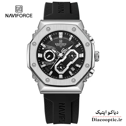 ساعت مچی زنانه برند نیوی فورس سه موتور مدل Do-NAVIFORCE 8035 بند رابر