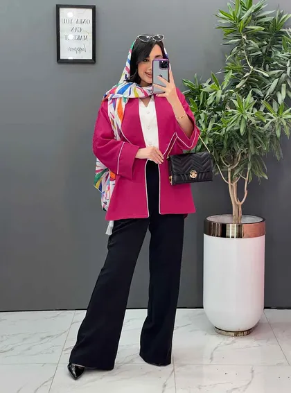 مانتو کتان لمه بغل چاک