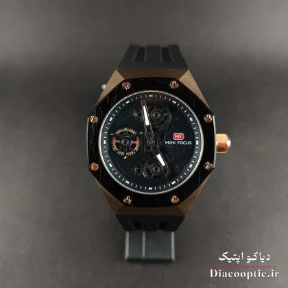 ساعت مچی مردانه اورجینال موتور ژاپنی برند مینی فوکوس سه موتور مدل Mf0422G.01 بند رابر