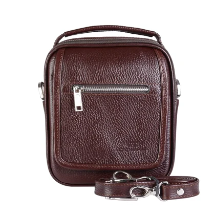 کیف دوشی چرم دو زیپ مردانه