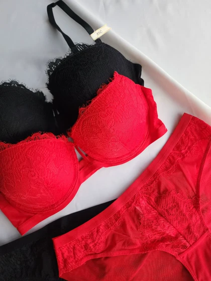 ست شورت و سوتین جکدار فنردار اروپایی کد: 5207