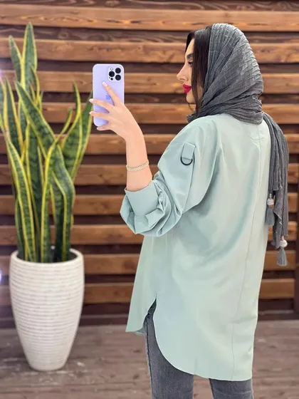 مانتو الیزه طرح دار
