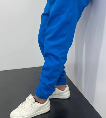 شلوار جاگر آبی پارچه دورس گرم بالا خار خورده 2026 اورجینال دیلم