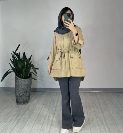 مانتو دکمه دار نیکی 1