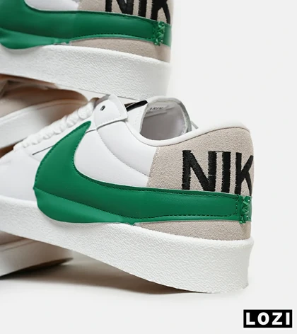 کفش نایک مردانه و زنانه سفید سبز Nike Blazer Low 77 Jumbo مدل 5607