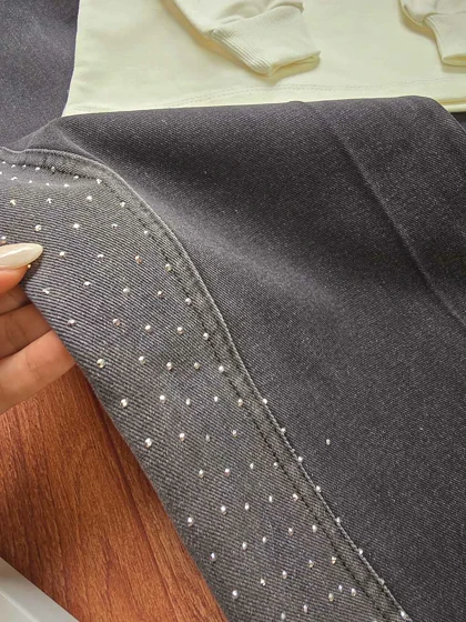 بلوز شلوار جین دخترانه طرح پروانه