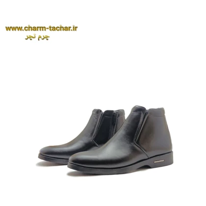 نیم بوت چلسی مردانه بغل زیپ چرم طبیعیsi934