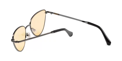 عینک آفتابی هاکرز مدل Gun Metal Yellow Rounded Lulita