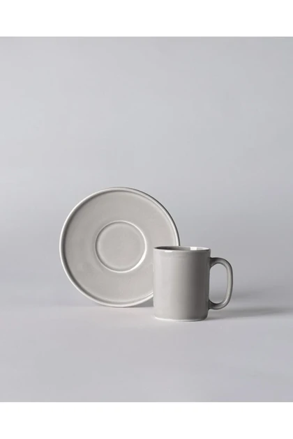 ست فنجان قهوه دو نفره Madame Coco مدل Vela Bone China - طوسی