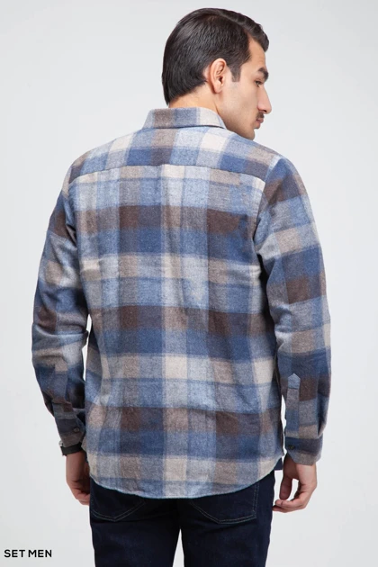 پیراهن پشمی چهارخانه