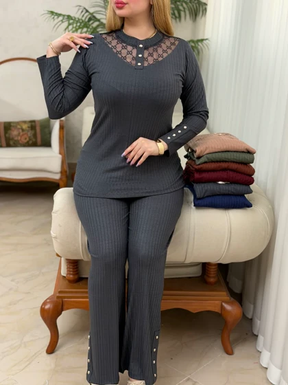 ست گوچی دمپا دکمه 3685