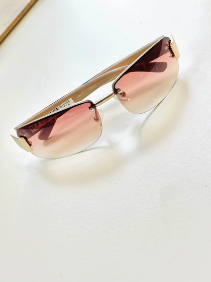 عینک مستطیلی دسته پلنگی