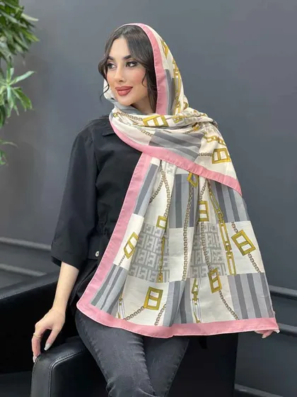 شال طرح زنجیر و سگک