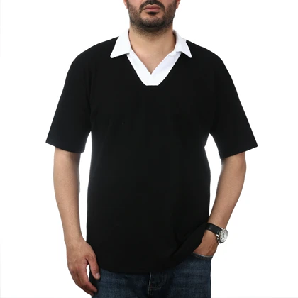 پولوشرت آستین کوتاه یقه شکاری مردانه سیزر مدل 15611243