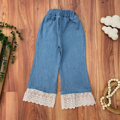 کت شلوار جین دخترانه لب تور