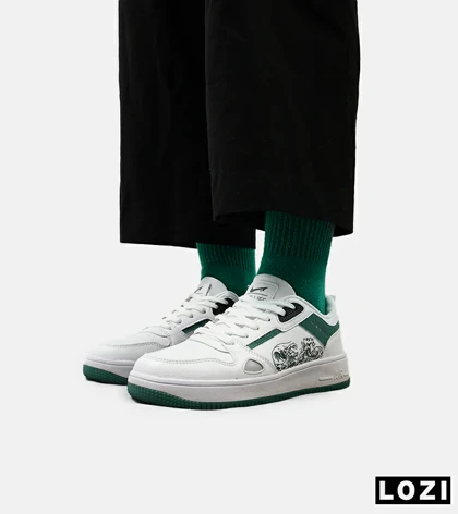کفش کتانی مردانه سفید سبز NIKE AirForce Draw