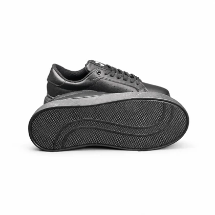 کفش کتانی مردانه مدل ونس چرمی مشکی Vans