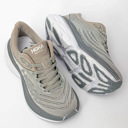 کتانی هوکا باندی 8 طوسی hoka bondi 8 کد 282035