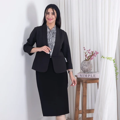 ست کت و شومیز یقه گره‌ای BENITA
