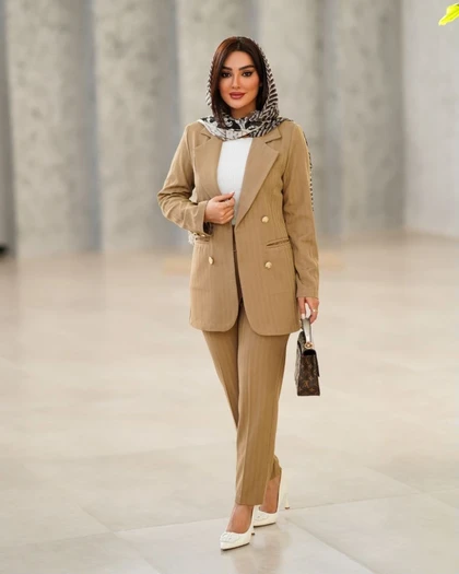 کت و شلوار مدل 4دگمه زنجیری کد 778