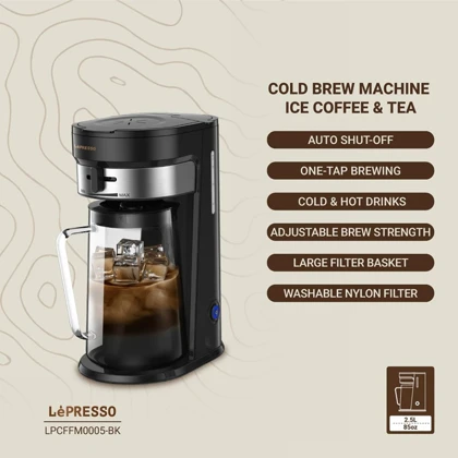 قهوه ساز و چای ساز گرم و سرد لپرسو LEPRESSO اصل مدل LP005