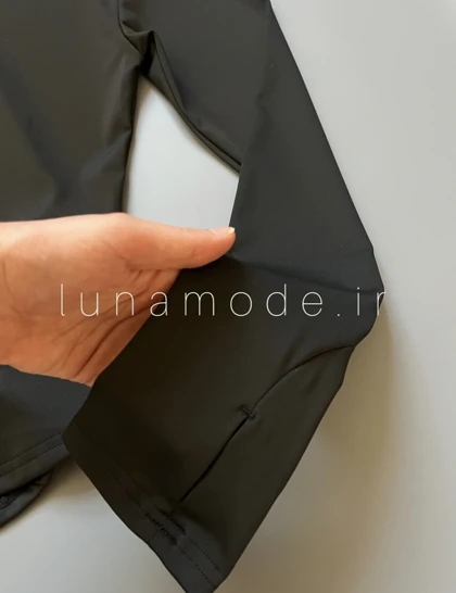 تیشرت یقه هفت آستین بلند بغل چین‌دار زنانه