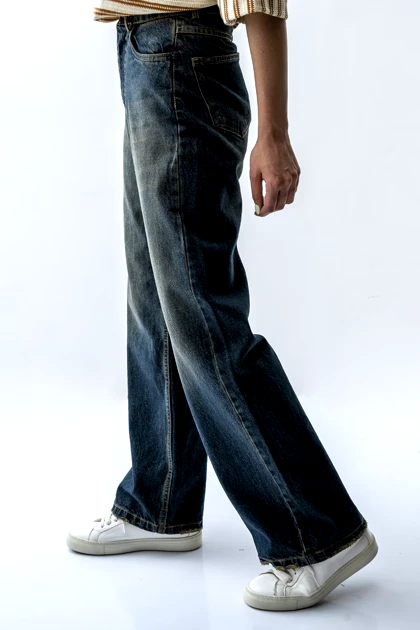 شلوار جین نیم بگ زنانه