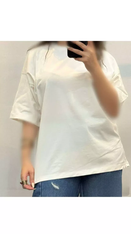 تیشرت باکسی نخ پنبه 37080