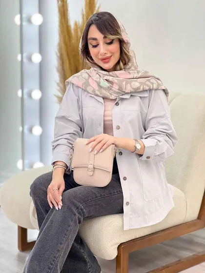 مانتو دو جیب برش‌دار روژین