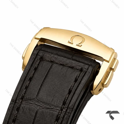 ساعت مچی امگا کانسلیشن مردانه طلایی مشکی بند چرم Omega-10766-G