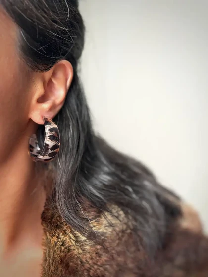 گوشواره های پلنگی پاییزی