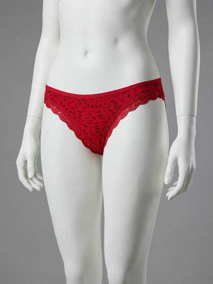 شورت اسلیپ نخ پنبه کنار تور طرحدار میسپل Misspel