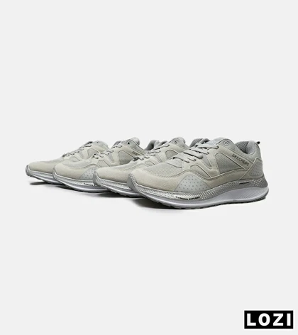 کفش کتانی طبی زنانه و مردانه طوسی سفید SKECHERS archfit v02