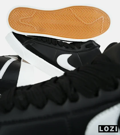 کفش کتانی ساق‌دار مردانه و زنانه مشکی سفید Nike Blazer Low 77 مدل 7465