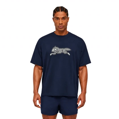 تیشرت نخی مردانه زنانه اورسایز 1991 مدل Running Dog TS19105