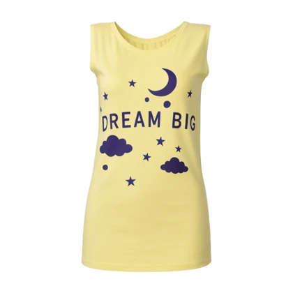 تاپ زنانه ویسکوز طرح ماه و ستاره