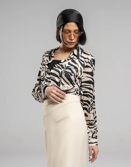 ساتن ابریشم گورخری