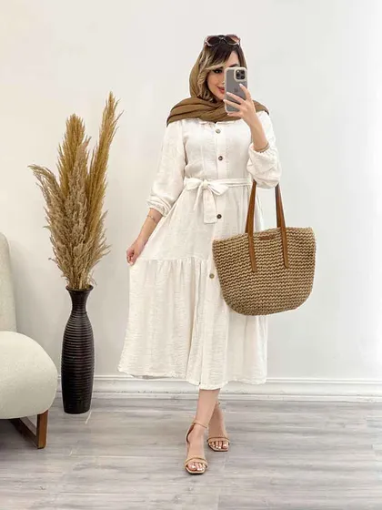 پیراهن بلند چین‌دار