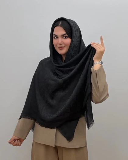 روسری مشکی قواره 140