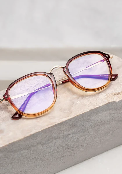 عینک کامپیوتر دی فرانکلین مدل D.franklin Roller SQ Burgundy / Blue Block