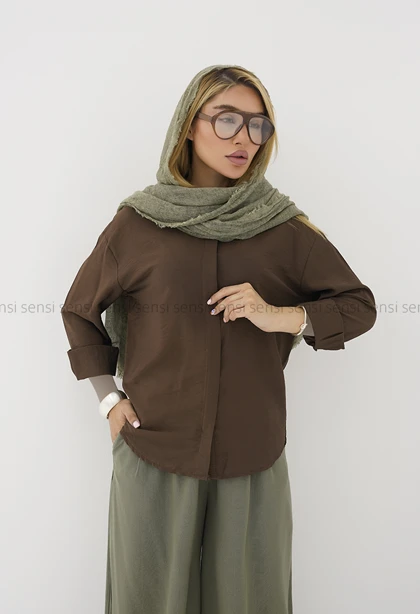 شومیز زنانه پری پشت زیپ کد1006419