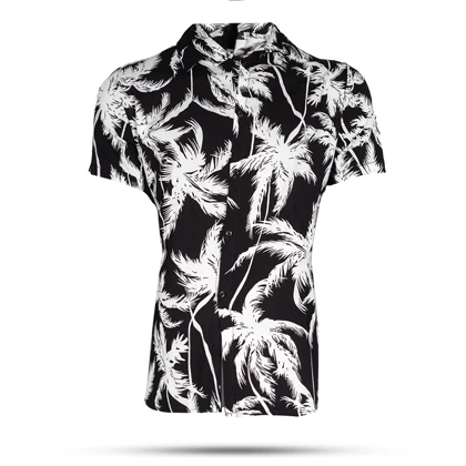 پیراهن هاوایی مردانه طرح نخل مدل TB50
