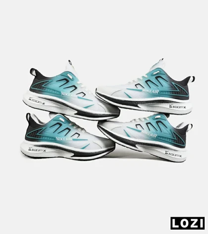 کفش کتانی مردانه سفید آبی NIKE zoom X