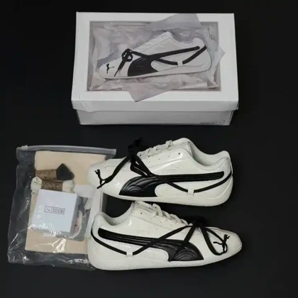 کتانی پوما اسپیدکت پریمیوم ایکس روز سفید مشکی Puma Speedcat Premium X Rose White Black