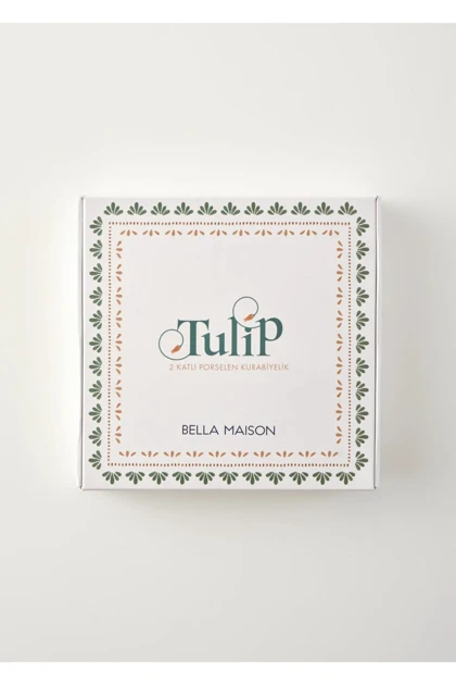ظرف پذیرایی دوطبقه Bella Maison مدل Tulip چینی - چندرنگ