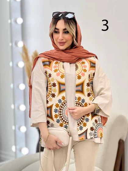 جلیقه طرح دار
