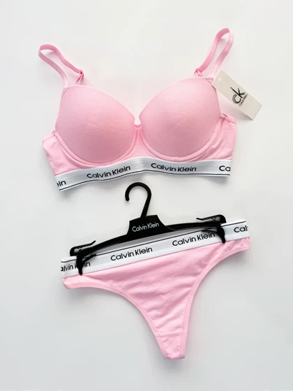 ست شورت بکلس و سوتین فنر دار نخ پنبه کلوین کلاین Calvin Klein