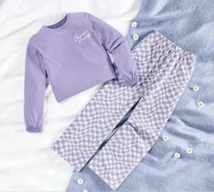 ست لباس راحتی دخترانه پیپرتس کد Z-YFD43