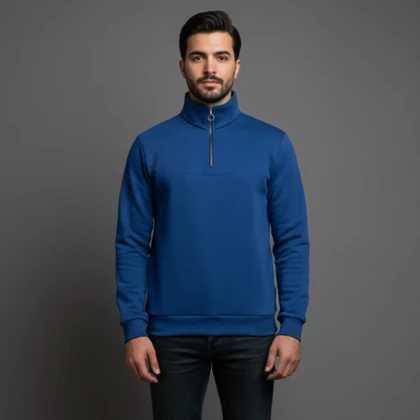 دورس مردانه نیم زیپ مدل Behbod-آبی