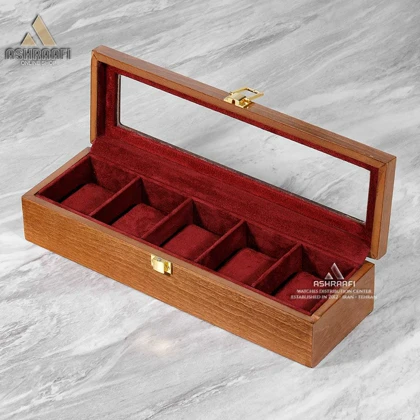 جعبه ساعت مچی 5 عددی چوبی Box Watches 5 WG